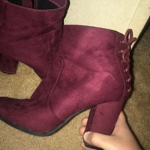 Velvet booties